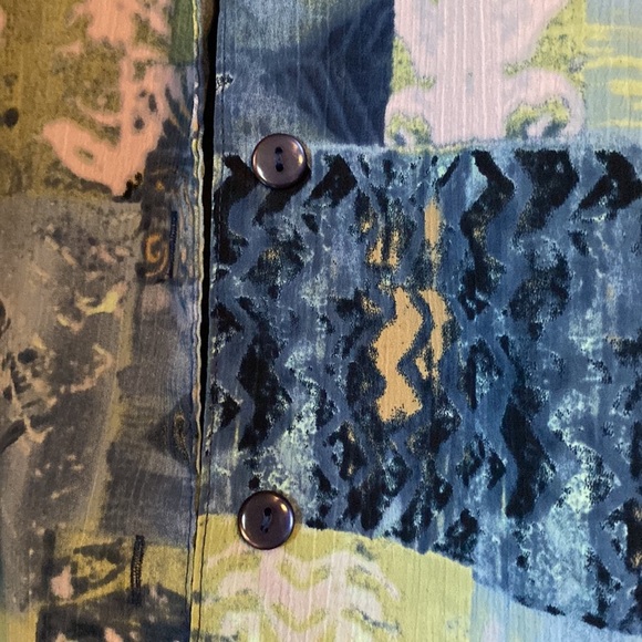 Donn Kenny funky colorful button up - Picture 5 of 7